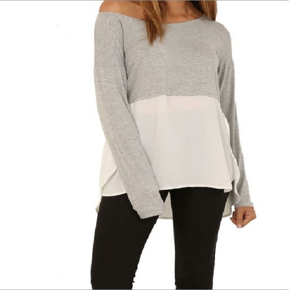 CoCo Vannice Tops - CoCo Vannice Women's Chiffon Patch Shirt